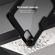 iPad Air 11 (2024)/iPad Pro 11 2022/2021/2020/iPad Air 2022/2020 Nillkin Bumper Smart Folio-etui - Svart / Gjennomsiktig