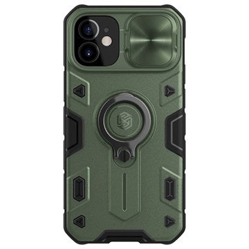 Nillkin CamShield Armor iPhone 12 Mini Hybrid-deksel - Grønn