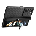 Samsung Galaxy Z Fold5 Nillkin CamShield Fold Hybrid-deksel med Stativ - Svart
