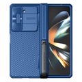 Samsung Galaxy Z Fold5 Nillkin CamShield Fold Hybrid-deksel med Stativ - Blå