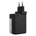 Nillkin Icecore 65W GaN-lader med uttrekkbar USB-C-kabel - svart