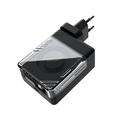 Nillkin Icecore 65W GaN-lader med uttrekkbar USB-C-kabel - svart