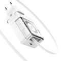 Nillkin Icecore 65W GaN-lader med uttrekkbar USB-C-kabel - hvit