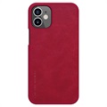 Nillkin Qin iPhone 12 mini Flip-deksel - Rød