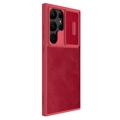 Nillkin Qin Pro Series Samsung Galaxy S23 Ultra 5G Flip-deksel - Rød