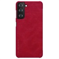 Nillkin Qin Series Samsung Galaxy S21+ 5G Flip-deksel - Rød