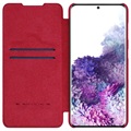 Nillkin Qin Series Samsung Galaxy S21+ 5G Flip-deksel - Rød