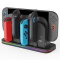 Nintendo Switch 1/2/OLED iPega PG-SW2062 9-i-1 lade- og kjølestativ med RGB