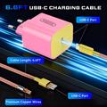 Nintendo Switch 2/Lite/OLED 60W PD hurtiglader med USB-C og 2m kabel - rosa