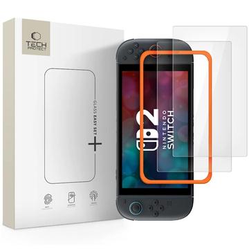 Nintendo Switch 2 Tech-Protect Easy Set + Beskyttelsesglass - 9H - 2 stk.