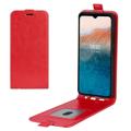 Nokia C21 Plus Vertikalt Flip-deksel med Kortluke - Rød