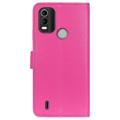 Nokia C21 Plus Lommebok-deksel med Magnetisk Lukning - Varm rosa