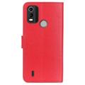Nokia C21 Plus Lommebok-deksel med Magnetisk Lukning - Rød