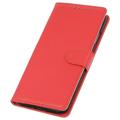 Nokia C21 Plus Lommebok-deksel med Magnetisk Lukning - Rød