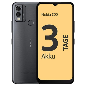 Nokia C22 - 64GB - Midnatt Svart