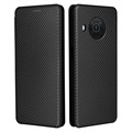 Nokia X10/X20 Flip-deksel - Carbon Fiber - Svart