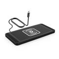 Sklisikker trådløs bilopplader i silikon, 15W - USB-C - svart