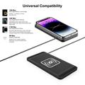 Sklisikker trådløs bilopplader i silikon, 15W - USB-C - svart