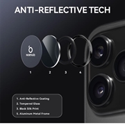 iPhone 17 Pro/17 Pro Max Northjo kameralinsebeskyttelsessett - svart