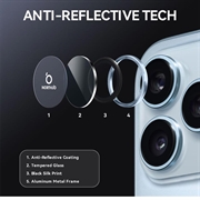 iPhone 17 Pro/17 Pro Max Northjo kameralinsebeskyttelsessett - blå