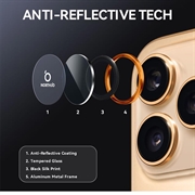 iPhone 17 Pro/17 Pro Max Northjo kameralinsebeskyttelsessett - Oransje