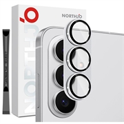 Samsung Galaxy S26+ Northjo Full beskyttelse matt metall og kameralinsebeskytter i herdet glass - Sølv