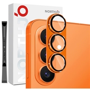 Samsung Galaxy S26 Northjo full beskyttelse matt metall og kameralinsebeskyttelse av herdet glass - oransje