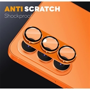 Samsung Galaxy S26 Northjo full beskyttelse matt metall og kameralinsebeskyttelse av herdet glass - oransje