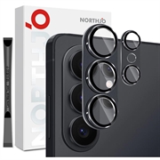 Samsung Galaxy S26 Ultra Northjo full beskyttelse matt metall og kameralinsebeskyttelse av herdet glass - svart
