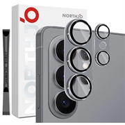 Samsung Galaxy S26 Ultra Northjo full beskyttelse matt metall og kameralinsebeskytter i herdet glass - grå