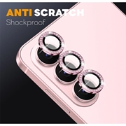 Samsung Galaxy S26+ Northjo Sett med kameralinsebeskyttere med rhinsteiner - Rosa