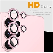 Samsung Galaxy S26 Ultra Northjo Sett med kameralinsebeskyttere med rhinsteiner - Rosa