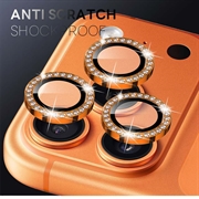 iPhone 17 Pro/17 Pro Max Northjo Sett med kameralinsebeskyttere med rhinsteiner - Oransje