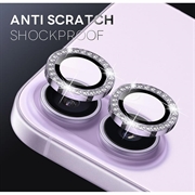 iPhone 17 Northjo Sett med kameralinsebeskyttere med rhinsteiner - Lilla