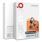 iPhone 17 Northjo Sett med kameralinsebeskyttere med rhinsteiner - Lilla