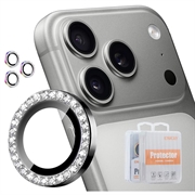 iPhone 18 Pro/18 Pro Max Northjo Sett med kameralinsebeskyttere med rhinsteiner