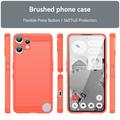 Nothing CMF Phone 2 Pro børstet TPU-deksel - karbonfiber - rød