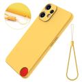 Nothing CMF Phone 2 Pro Flytende silikon-deksel med håndstropp - gul