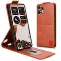 Nothing CMF Phone 2 Pro vertikalt flip-etui med stativ - Brun