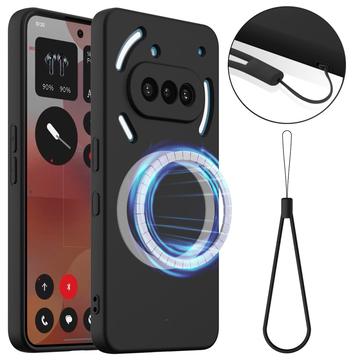 Nothing Phone (3a) Liquid Silikondeksel - MagSafe-kompatibel - Svart