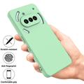 Nothing Phone (3a) Flytende silikon-deksel med håndstropp - grønn