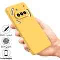 Nothing Phone (3a) Flytende silikon-deksel med håndstropp - gul