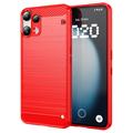 Nothing Phone (3a) Lite børstet TPU-deksel - karbonfiber