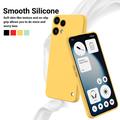 Nothing Phone (3a) Lite Flytende silikon-deksel med håndstropp - gul
