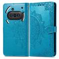 Nothing Phone (3a) Mandala Series Lommebok-deksel - Blå