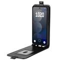 Nothing Phone (3a) Pro Vertikalt Flip-Deksel med Kortlomme - Svart