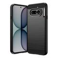 Nothing Phone (4a) Børstet TPU-deksel - karbonfiber