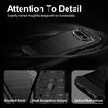 Nothing Phone (4a) Børstet TPU-deksel - karbonfiber - svart