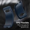 Nothing Phone (4a) Børstet TPU-deksel - karbonfiber - blå