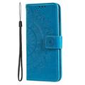 Nothing Phone (4a) Mandala Lommebok-deksel med håndleddsstropp - blå